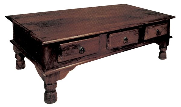 INDIAN 110x60cm 6-Drawer, Sheesham Walnut