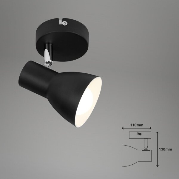 Briloner 10698889 - Спот аплик 1xE14/25W/230V черен