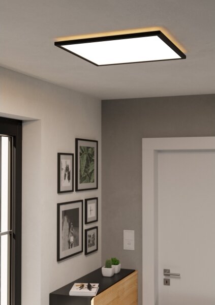 Eglo 901444- LED Плафон за баня ROVITO 17W/230V 50x50 см IP44 черен