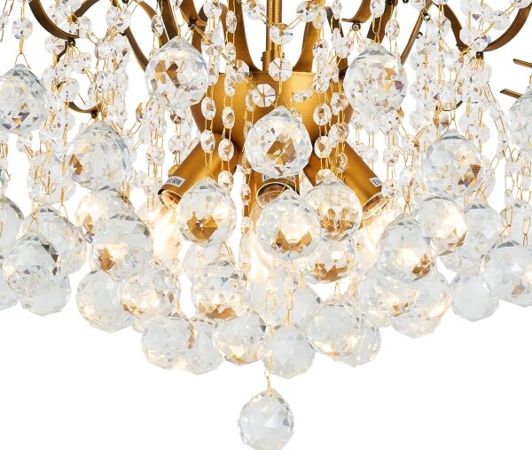 Brilagi - Полилей за повърхностен монтаж CRYSTAL 6xE14/60W/230V бронзов