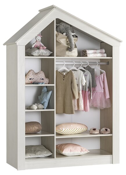 Трикрилен детски гардероб PINK HOUSE