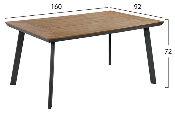 Aluminum table 160x92x72