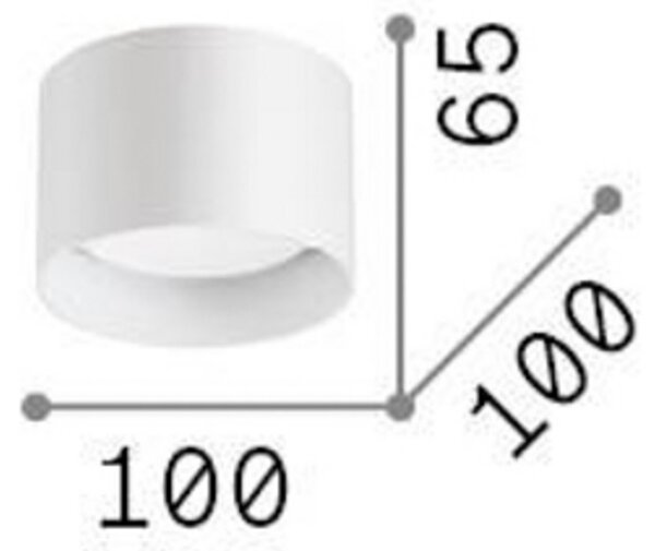 Ideal lux Ideal Lux осветително тяло Spike Round, меден цвят, алуминий, Ø 10 cm, Мед, Дневна/трапезария, Метал, Модерен