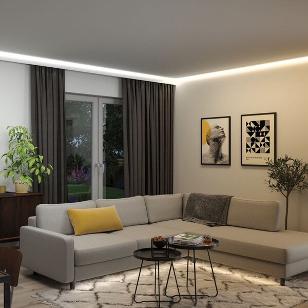 Paulmann LED лента MaxLED 1000, базов комплект 3 м, CCT, IP44, Затъмняване, Металик, Дневна/трапезария, Пластмаса