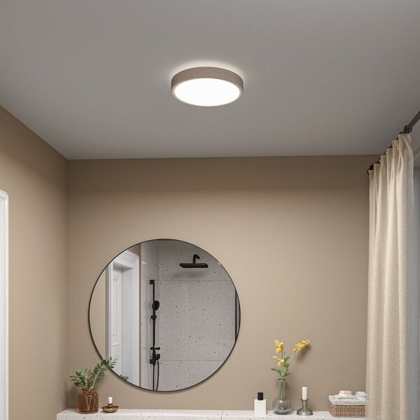 Paulmann LED панел Cosara на Paulmann, Ø 30 см, бежов, IP44, 3000K, Бежов, Дневна/трапезария, Пластмаса, Скандинавски