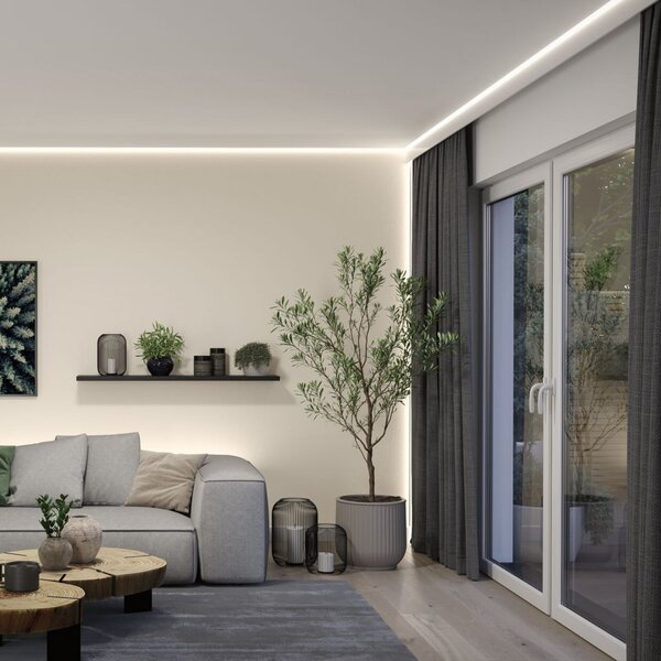 Paulmann LED лента MaxLED 1000, базов комплект, 5 м, 2700 K, Затъмняване, Металик, Дневна/трапезария, Пластмаса