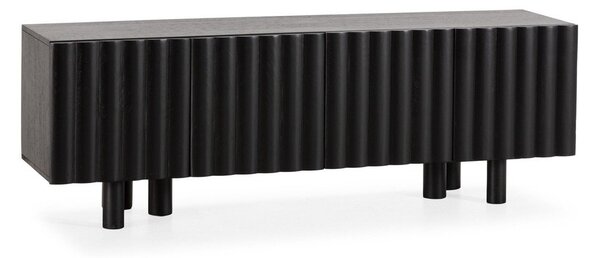 Черна маса за телевизор от масивно манго 160x55x40 cm Tamira – MOME