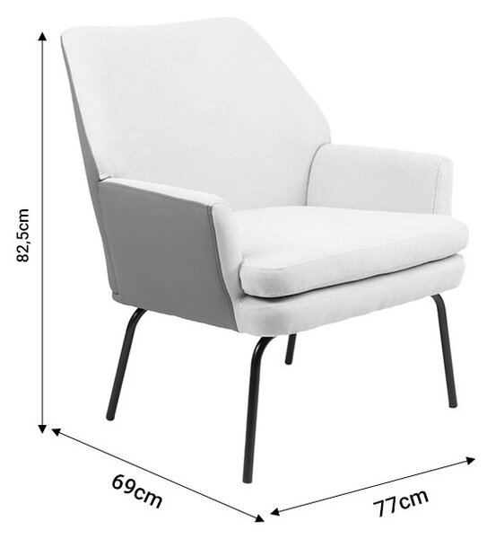 Фотьойл цвят бежов-сив