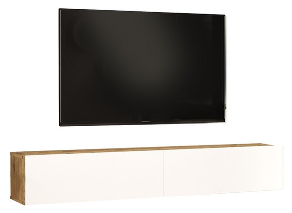 Стена ТВ шкаф Dello бял - сонома 180x31.6x29.6см