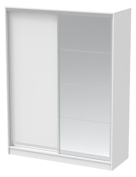 Гардероб за спалня с огледало Korredor Pako Pako World White 160x60x220 cm
