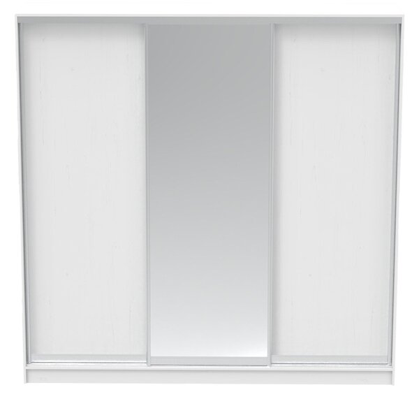 Гардероб за спалня с 2 плъзгащи се врати с огледало Aparador Pako World White 240x60x240 cm