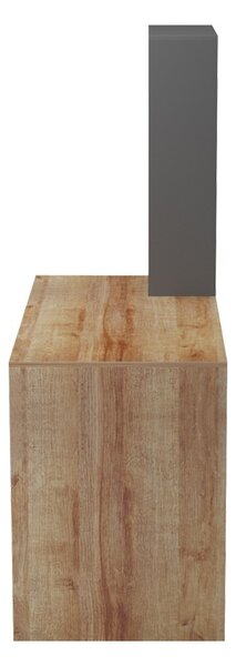 Работно бюро Bivoro с рафтове Кафяво 146x55x129 cm