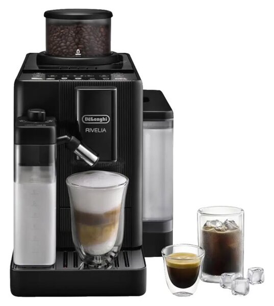 Кафеавтомат DeLonghi Rivelia Start, 1450W, 15bar, 1.4l вместимост на резервоара за вода, Bean Adapt технология, черен