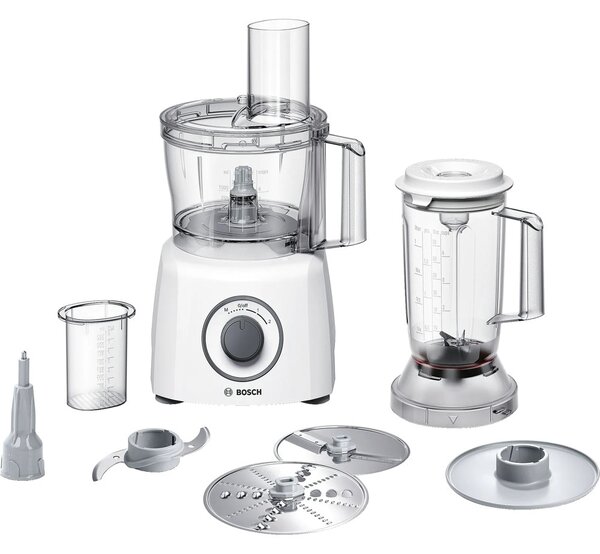 Кухненски робот Bosch MultiTalent 3 MCM3200W, 800W, 2 скорости, 2.3 л. капацитет, бял
