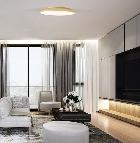 LED таванно осветително тяло ART LED/40W/230V златисто