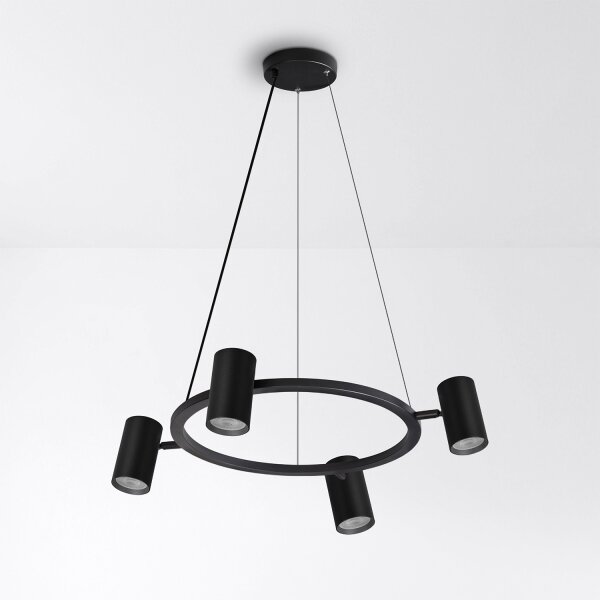 Brilagi - LED RGBW полилей с възможност за димиране на кабел SELE 4xGU10/6,5W/230V черен