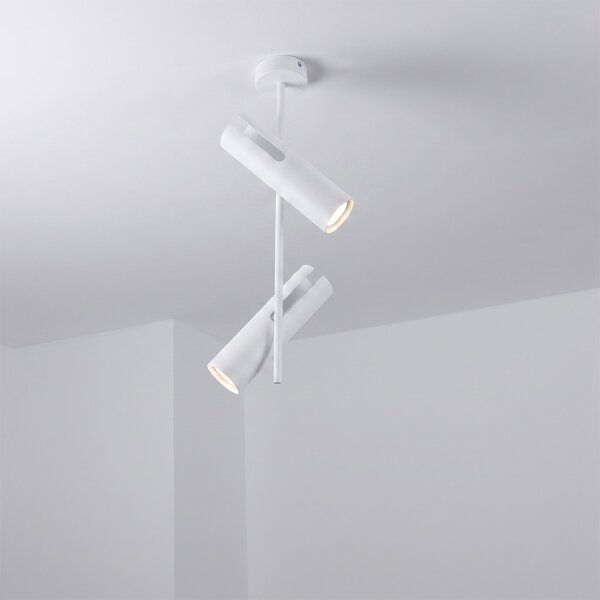 Brilagi - LED RGBW димиращ полилей на штанга BRANCH 2xGU10/6,5W/230V бял
