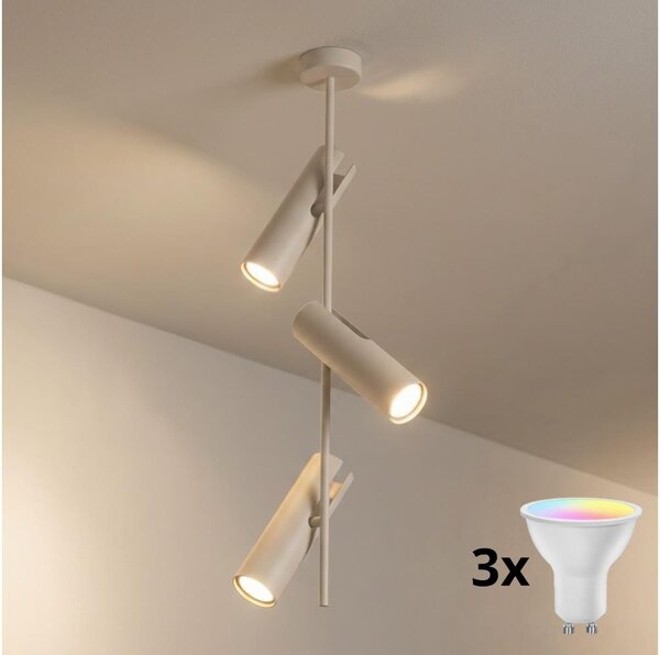 Brilagi - LED RGBW димируем полилей на прът BRANCH 3xGU10/6,5W/230V бежов