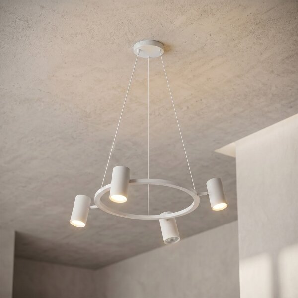 Brilagi - Димируем LED RGBW полилей на кабел SELE 4xGU10/6,5W/230V бял