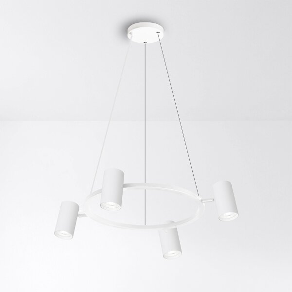 Brilagi - Димируем LED RGBW полилей на кабел SELE 4xGU10/6,5W/230V бял