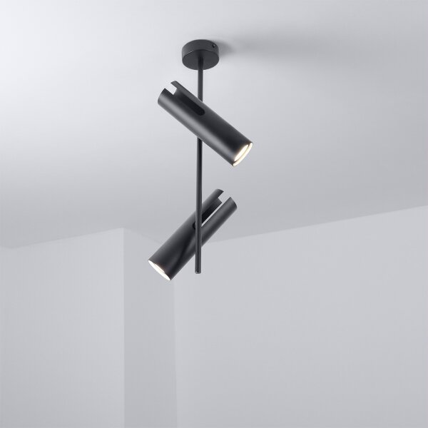 Brilagi - LED RGBW димируем полилей на тръба BRANCH 2xGU10/6,5W/230V черен