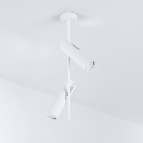 Brilagi - LED RGBW димиращ полилей на штанга BRANCH 2xGU10/6,5W/230V бял