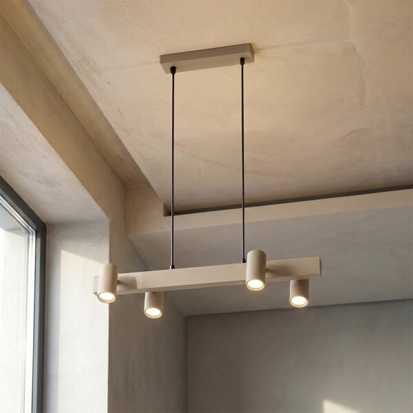Brilagi - LED RGBW димируем полилей на кабел SELE 4xGU10/6,5W/230V бежов