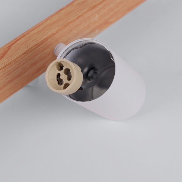 Brilagi - LED RGBW димируем полилей на кабел SELE 6xGU10/6,5W/230V бял/дъб