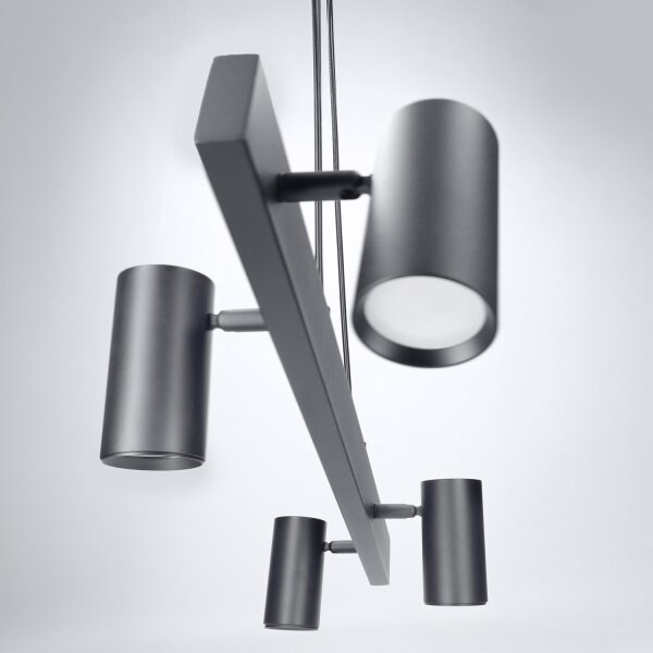 Brilagi - LED RGBW димируем полилей на кабел SELE 4xGU10/6,5W/230V черен