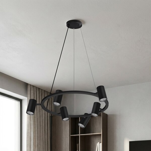 Brilagi - LED RGBW димируем полилей на кабел SELE 6xGU10/6,5W/230V черен