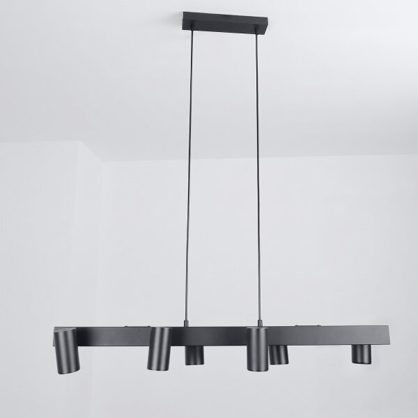 Brilagi - LED RGBW полилей с възможност за димиране на кабел SELE 6xGU10/6,5W/230V черен