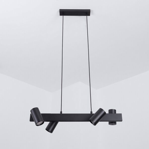 Brilagi - LED RGBW димируем полилей на кабел SELE 4xGU10/6,5W/230V черен