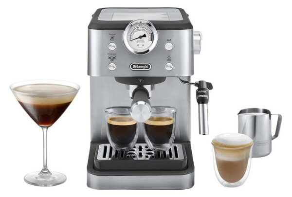 Кафемашина еспресо DeLonghi Classic, 1325W, 15bar, 1.7л обем на резервоара за вода, Thermoblock система, сива