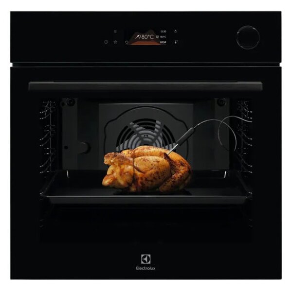 Фурна за вграждане Electrolux EOC8P39WZ, клас A+, 72л. обем, пиролитично почистване, 3 нива на печене, защита от деца, SteamCrisp, черна