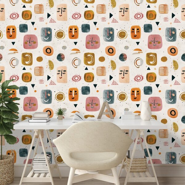 Тапет – Абстрактни лица и геометрия