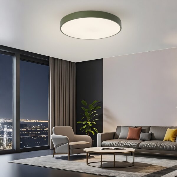 Brilagi - LED димируемо таванно осветително тяло POOL LED/60W/230V 3000-6000K 60 cm зелено+дистанционно управление