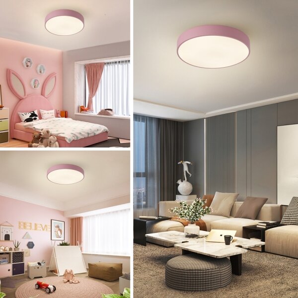 Brilagi - Димируем LED таванен плафон POOL LED/48W/230V 3000-6000K 40 cm розов + дистанционно управление