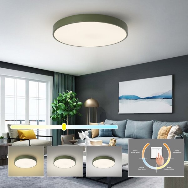 Brilagi - LED плафон POOL LED/60W/230V 3000/4000/6000K 60 см зелен