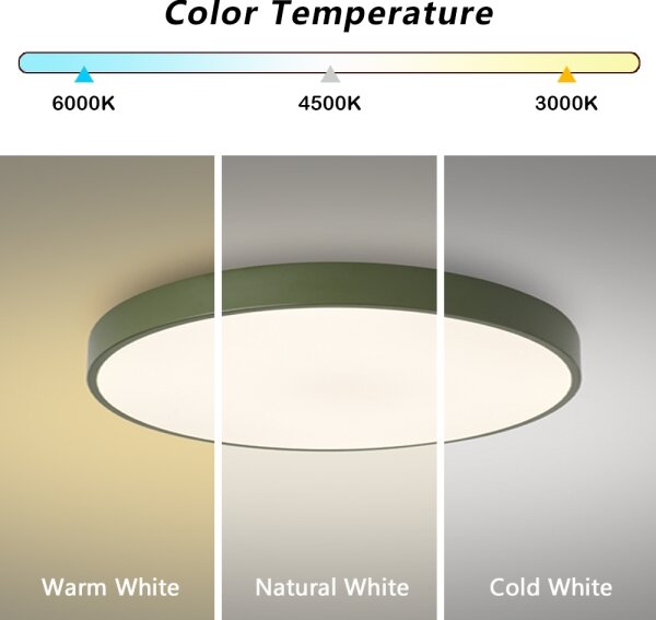 Brilagi - LED димируемо таванно осветително тяло POOL LED/60W/230V 3000-6000K 60 cm зелено+дистанционно управление