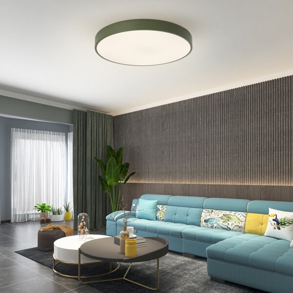 Brilagi - LED димируемо таванно осветително тяло POOL LED/60W/230V 3000-6000K 60 cm зелено+дистанционно управление
