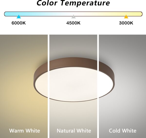 Brilagi - LED димируемо таванно осветително тяло POOL LED/36W/230V 3000-6000K 30 cm кафяво + ДУ
