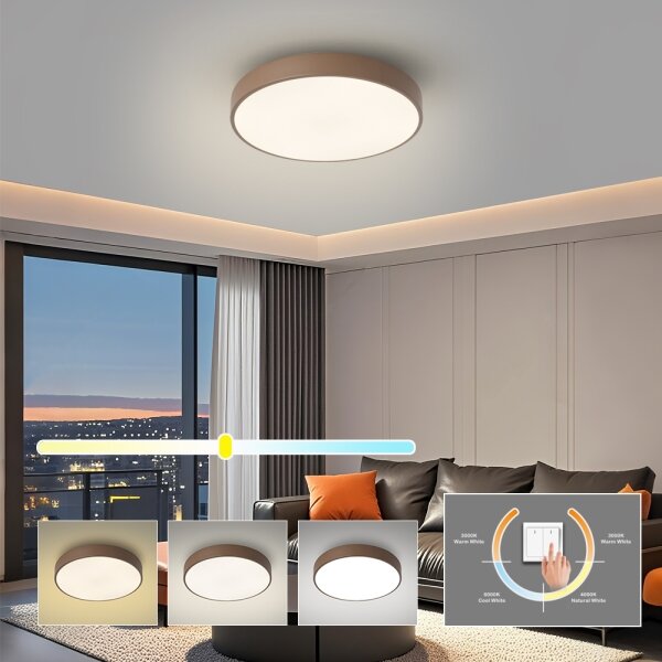 Brilagi - LED таванно осветително тяло POOL LED/36W/230V 3000/4000/6000K 30 cm кафяво