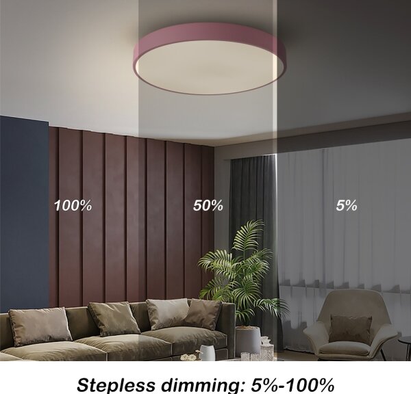 Brilagi - LED димируемо таванно осветително тяло POOL LED/60W/230V 3000-6000K 50 cm розово+ДУ