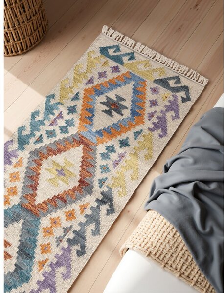 Двустранна ръчно изработена вълнена пътека 60x190 cm Kamal Oasis – Nouristan