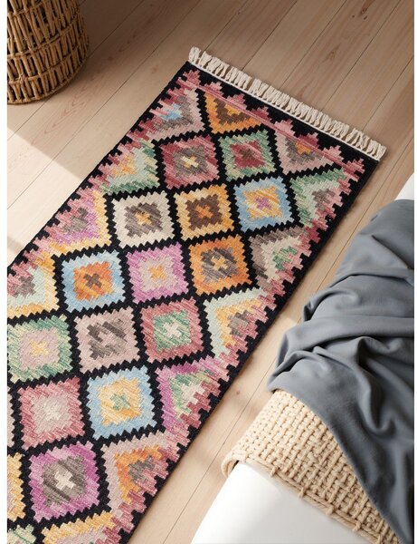 Двустранна ръчно изработена вълнена пътека 60x190 cm Kamal Zara – Nouristan