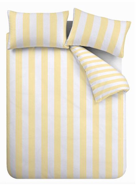 Жълто единично спално бельо 135x200 cm Cove Stripe – Catherine Lansfield