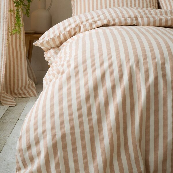 Оранжево единично спално бельо 135x200 cm Cotton Rich Woven Stripe – Pineapple Elephant
