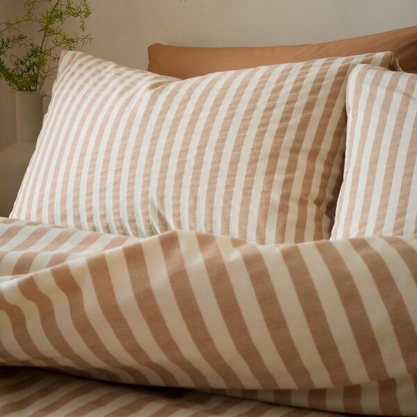 Оранжево единично спално бельо 135x200 cm Cotton Rich Woven Stripe – Pineapple Elephant