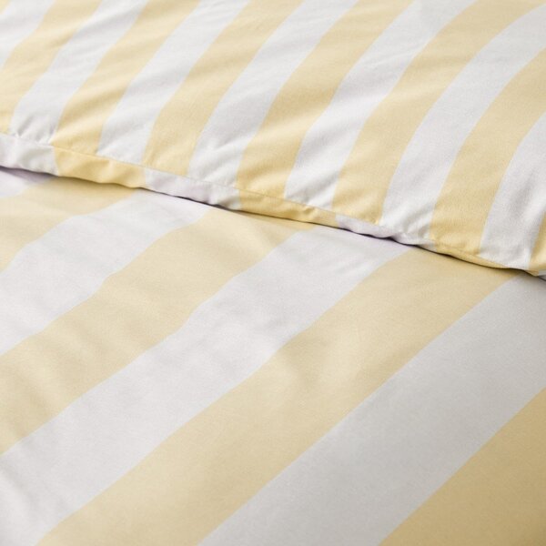 Жълто единично спално бельо 135x200 cm Cove Stripe – Catherine Lansfield