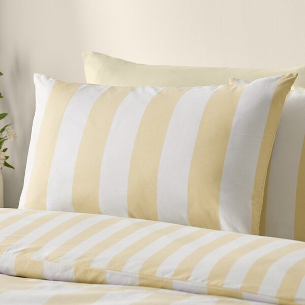 Жълто единично спално бельо 135x200 cm Cove Stripe – Catherine Lansfield